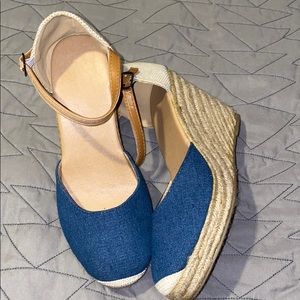 Denim Wedges